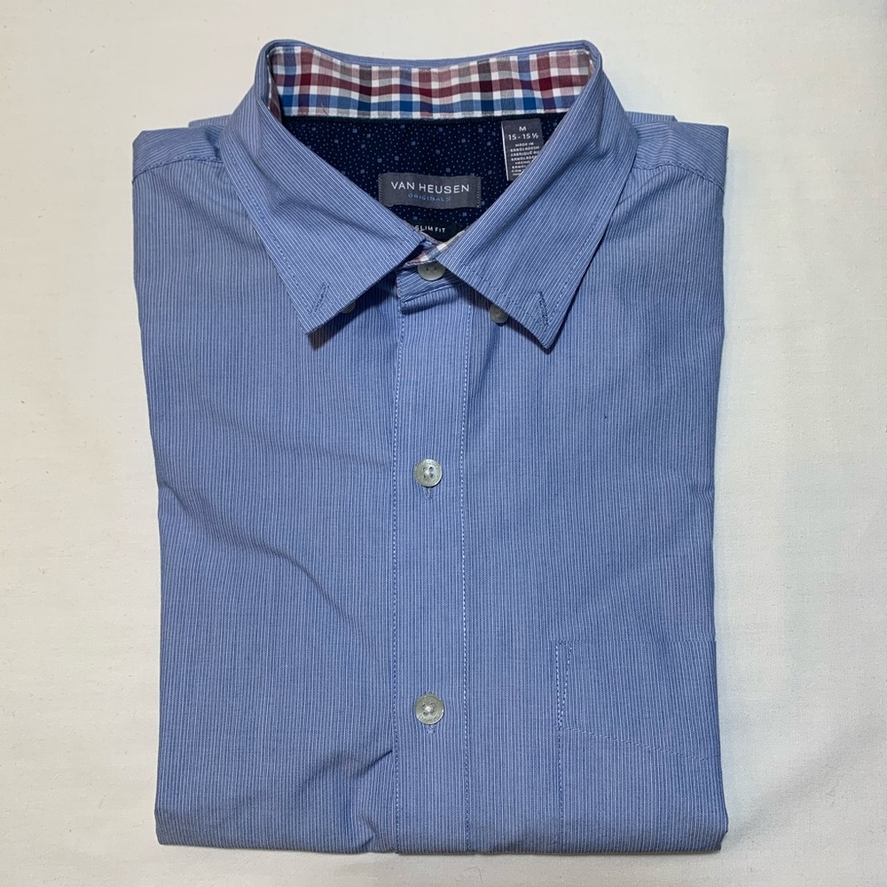 Van Heusen Mens Long Sleeve Button Up
